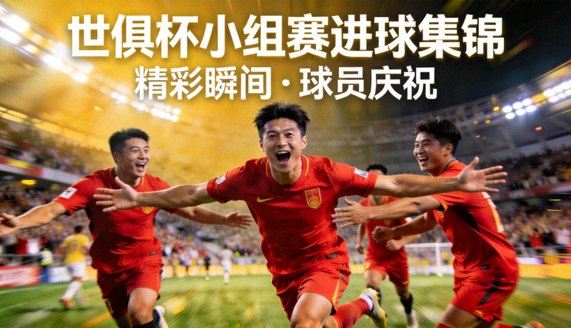 世俱杯小组赛进球集锦视频封面，球员庆祝画面
